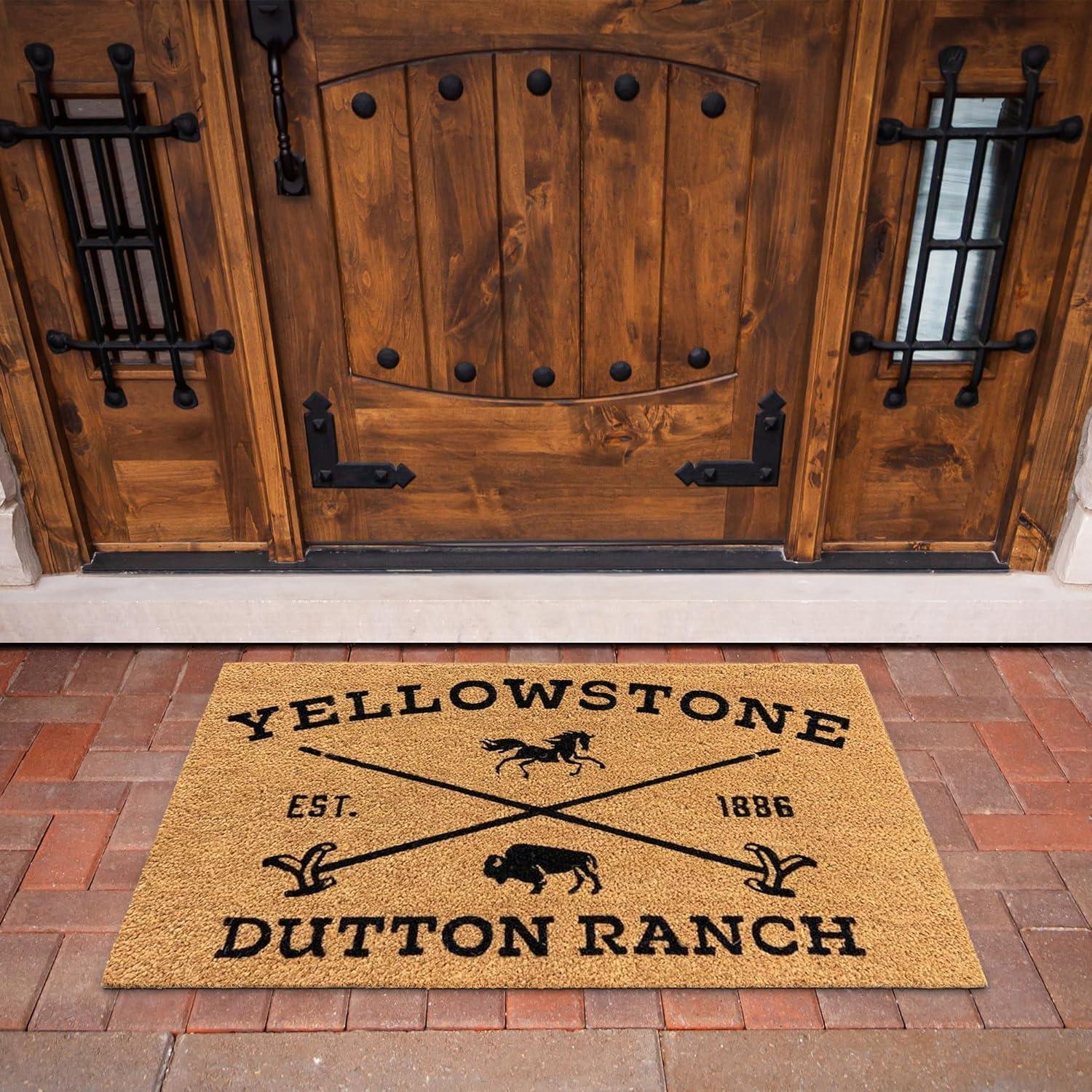 image:imageGertmenian Bluey Coir Doormat 2x3 Welcome Mat 2Pack Ideal for High Traffic Areas in Front Door Garage Entryway HiBluey Patch 80072Yellowstone ArrowHorse