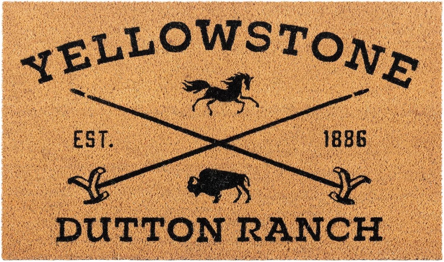 image:imageGertmenian Bluey Coir Doormat 2x3 Welcome Mat 2Pack Ideal for High Traffic Areas in Front Door Garage Entryway HiBluey Patch 80072Yellowstone ArrowHorse