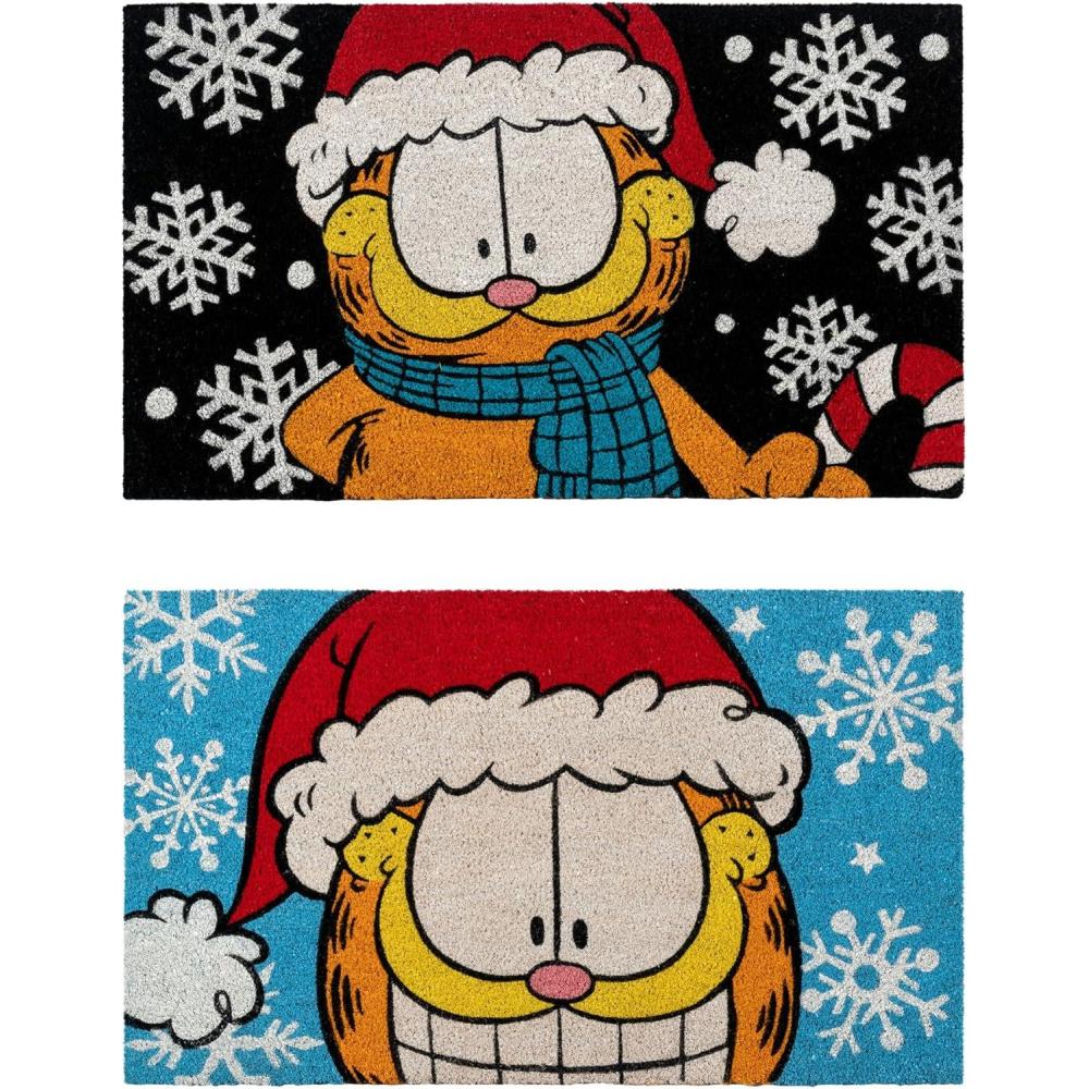 image:imageGertmenian Bluey Coir Doormat 2x3 Welcome Mat 2Pack Ideal for High Traffic Areas in Front Door Garage Entryway HiBluey Patch 80072Garfield Snowflakes BlackSnowflakes Blue