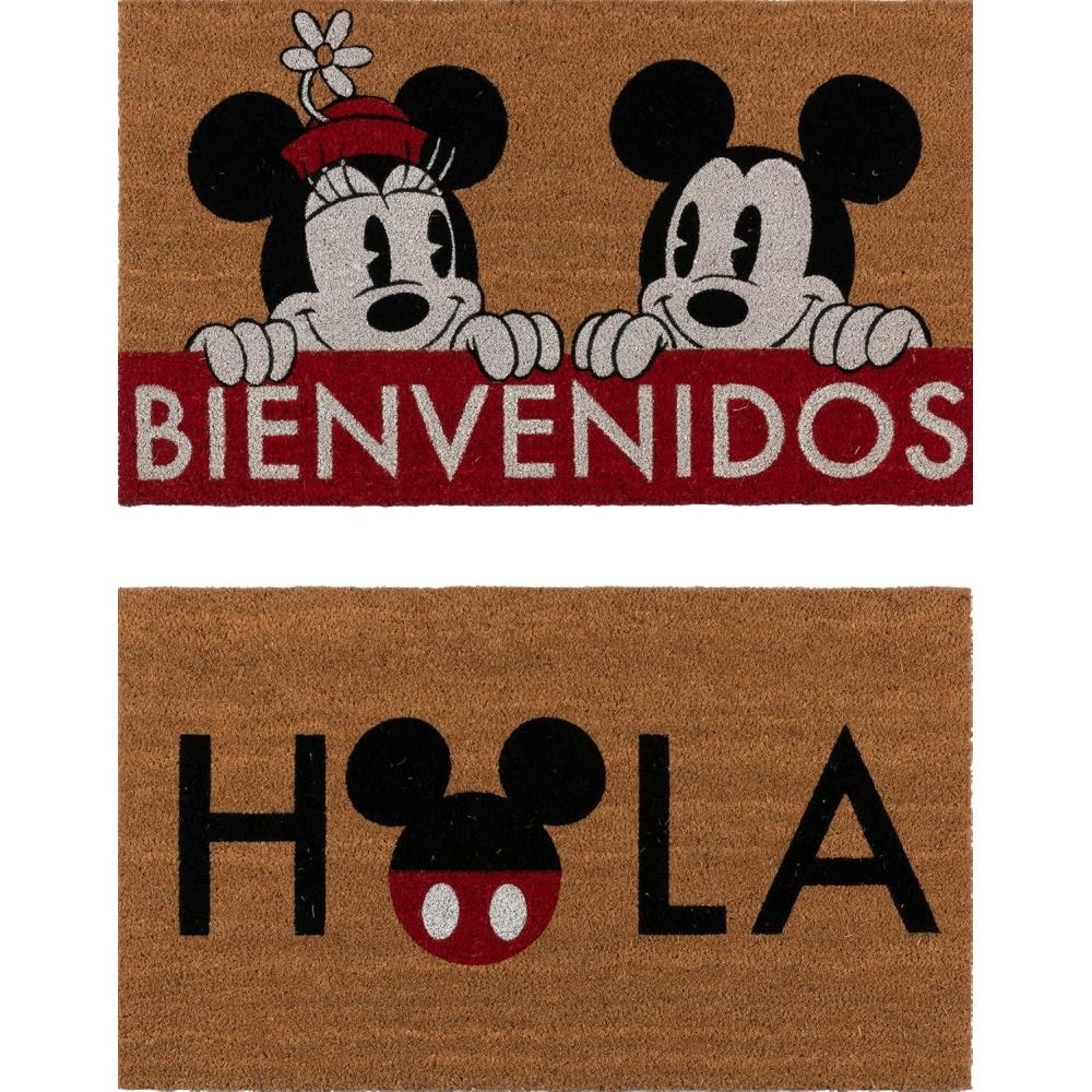 image:imageGertmenian Bluey Coir Doormat 2x3 Welcome Mat 2Pack Ideal for High Traffic Areas in Front Door Garage Entryway HiBluey Patch 80072Minnie BienvenidosHola
