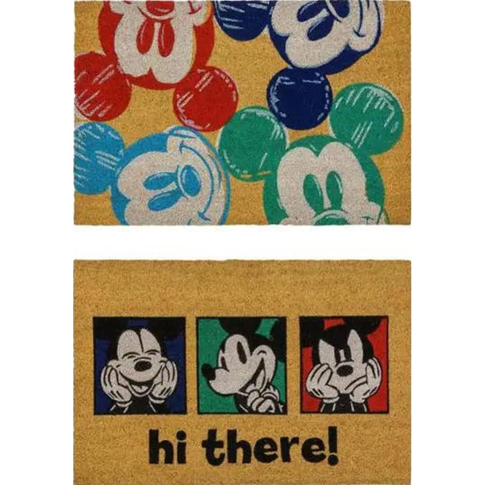 image:imageGertmenian Bluey Coir Doormat 2x3 Welcome Mat 2Pack Ideal for High Traffic Areas in Front Door Garage Entryway HiBluey Patch 80072Retro Mickey FacesHi There
