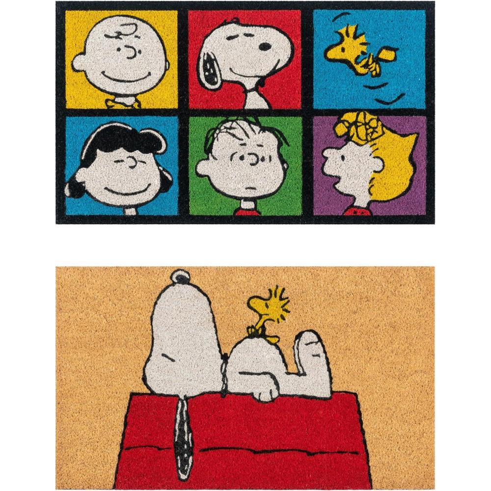 image:imageGertmenian Bluey Coir Doormat 2x3 Welcome Mat 2Pack Ideal for High Traffic Areas in Front Door Garage Entryway HiBluey Patch 80072Snoopy HousePeanuts Patch
