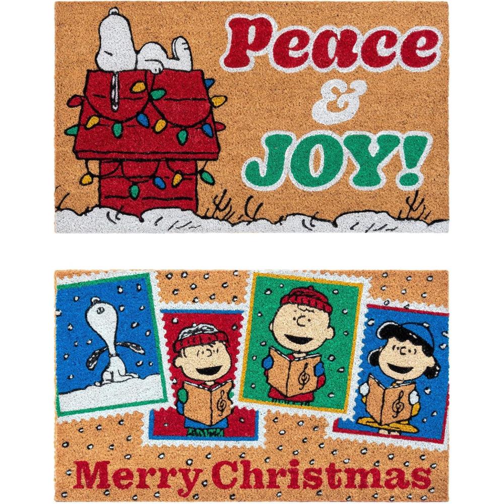 image:imageGertmenian Bluey Coir Doormat 2x3 Welcome Mat 2Pack Ideal for High Traffic Areas in Front Door Garage Entryway HiBluey Patch 80072Snoopy Peace Joy