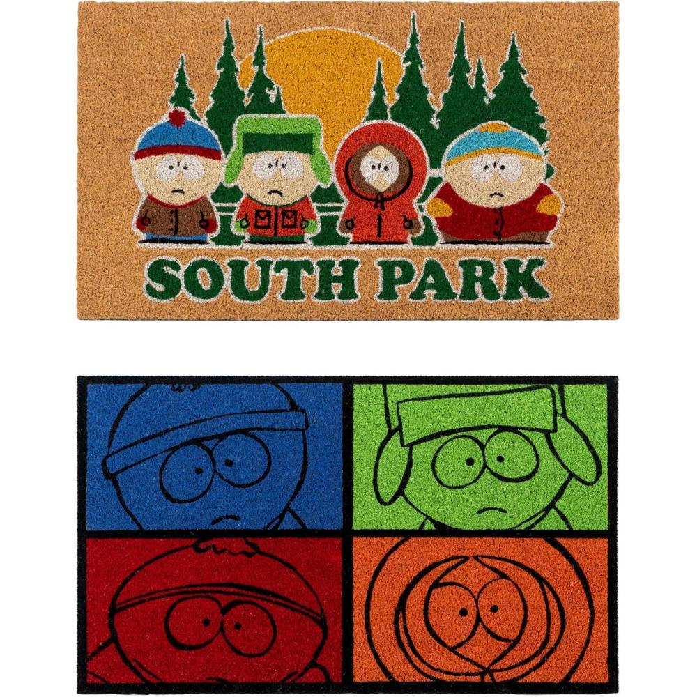 image:imageGertmenian Bluey Coir Doormat 2x3 Welcome Mat 2Pack Ideal for High Traffic Areas in Front Door Garage Entryway HiBluey Patch 80072South Park GangBlocks
