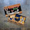 Gertmenian Bluey Coir Doormat – 2×3 Welcome Mat (2-Pack), Ideal for High Traffic Areas in Front Door, Garage, Entryway – Hi/Bluey Patch, 80072(Looney Tunes Doc/Folks)