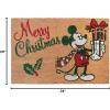 Gertmenian Bluey Coir Doormat – 2×3 Welcome Mat (2-Pack), Ideal for High Traffic Areas in Front Door, Garage, Entryway – Hi/Bluey Patch, 80072(Retro Mickey Home for Christmas/Merry Christmas)