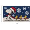 Gertmenian Bluey Coir Doormat – 2×3 Welcome Mat (2-Pack), Ideal for High Traffic Areas in Front Door, Garage, Entryway – Hi/Bluey Patch, 80072(Snoopy Snowflakes/Dog House Lights)