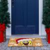 Gertmenian Bluey Coir Doormat – 2×3 Welcome Mat (2-Pack), Ideal for High Traffic Areas in Front Door, Garage, Entryway – Hi/Bluey Patch, 80072(Spongebob Santa/Ho Ho Ho)