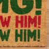 Gertmenian Bluey Coir Doormat – 2×3 Welcome Mat (2-Pack), Ideal for High Traffic Areas in Front Door, Garage, Entryway – Hi/Bluey Patch, 80072(The Elf Omg/Costume)