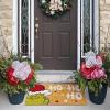 Gertmenian Bluey Coir Doormat – 2×3 Welcome Mat (2-Pack), Ideal for High Traffic Areas in Front Door, Garage, Entryway – Hi/Bluey Patch, 80072(The Grinch Ho Ho Ho/Santa)