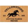 Gertmenian Bluey Coir Doormat – 2×3 Welcome Mat (2-Pack), Ideal for High Traffic Areas in Front Door, Garage, Entryway – Hi/Bluey Patch, 80072(Yellowstone Arrow/Horse)