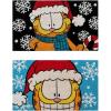 Gertmenian Bluey Coir Doormat – 2×3 Welcome Mat (2-Pack), Ideal for High Traffic Areas in Front Door, Garage, Entryway – Hi/Bluey Patch, 80072(Garfield Snowflakes Black/Snowflakes Blue)