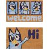 Gertmenian Bluey Coir Doormat – 2×3 Welcome Mat (2-Pack), Ideal for High Traffic Areas in Front Door, Garage, Entryway – Hi/Bluey Patch, 80072(Hi/Bluey Patch)