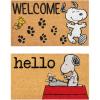 Gertmenian Bluey Coir Doormat – 2×3 Welcome Mat (2-Pack), Ideal for High Traffic Areas in Front Door, Garage, Entryway – Hi/Bluey Patch, 80072(Snoopy Hello/Welcome)