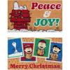 Gertmenian Bluey Coir Doormat – 2×3 Welcome Mat (2-Pack), Ideal for High Traffic Areas in Front Door, Garage, Entryway – Hi/Bluey Patch, 80072(Snoopy Peace & Joy)