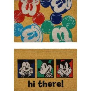 Gertmenian Bluey Coir Doormat – 2×3 Welcome Mat (2-Pack), Ideal for High Traffic Areas in Front Door, Garage, Entryway – Hi/Bluey Patch, 80072(Retro Mickey Faces/Hi There)
