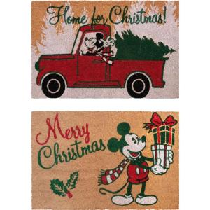 Gertmenian Bluey Coir Doormat – 2×3 Welcome Mat (2-Pack), Ideal for High Traffic Areas in Front Door, Garage, Entryway – Hi/Bluey Patch, 80072(Retro Mickey Home for Christmas/Merry Christmas)