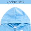 Bluey Girls Loop Terry Cloth Hooded Swim Coverup Toddler to Big Kid Sizes (2T – 10-12)(Blue)