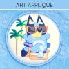 Bluey Girls Loop Terry Cloth Hooded Swim Coverup Toddler to Big Kid Sizes (2T – 10-12)(Blue)