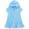 Bluey Girls Loop Terry Cloth Hooded Swim Coverup Toddler to Big Kid Sizes (2T – 10-12)(Blue)