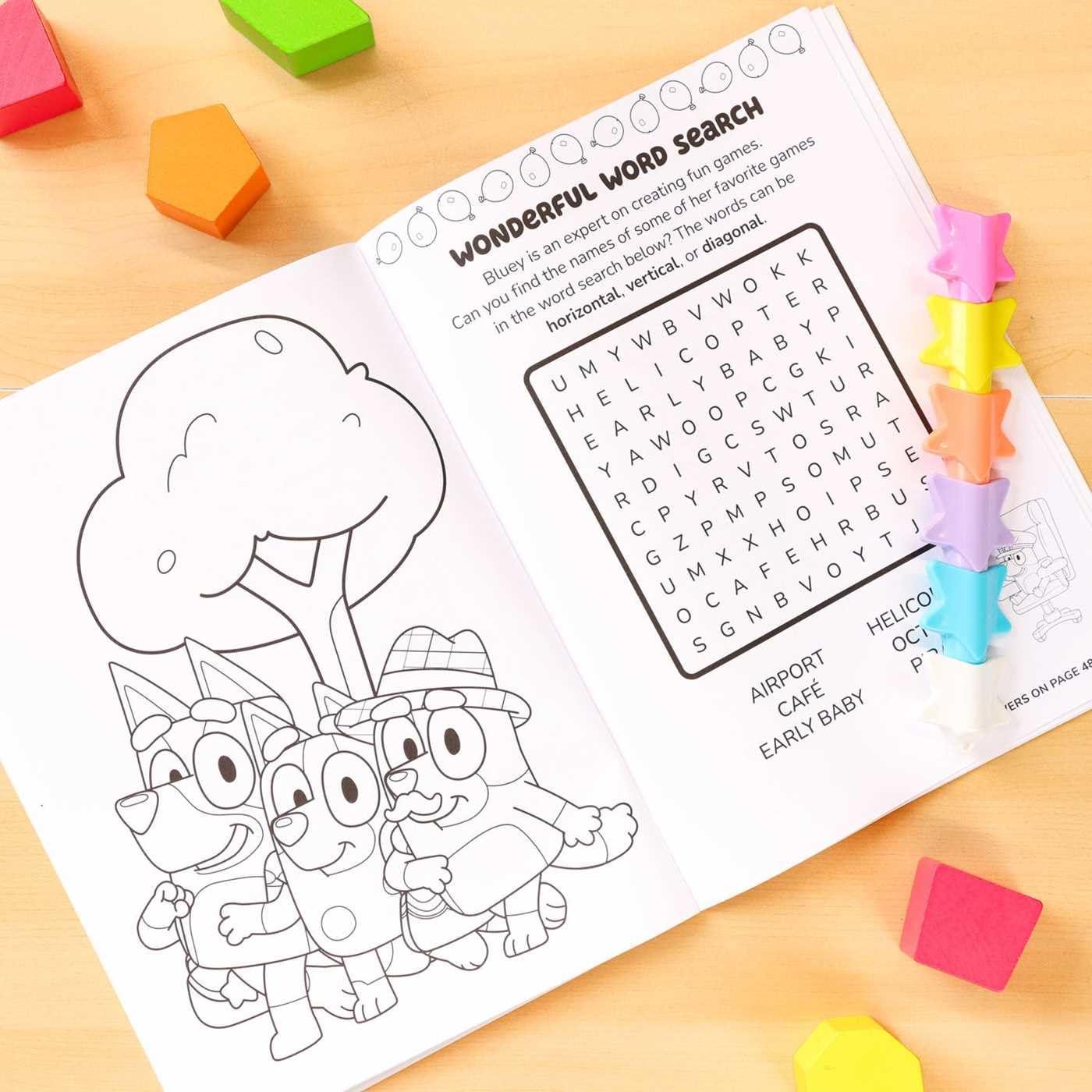 image:imageBluey Family Games Coloring amp Activity with Stackable Markers