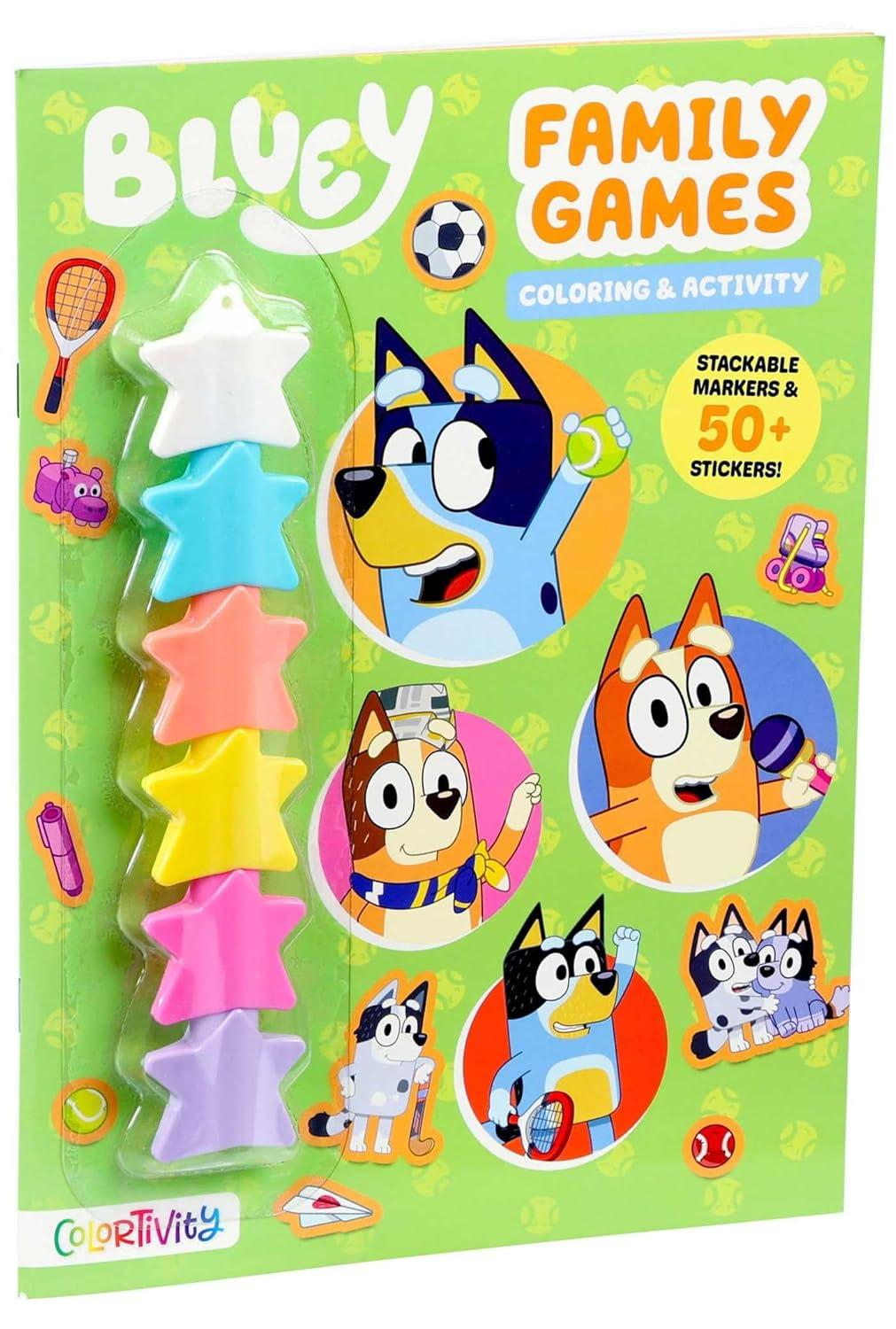 image:imageBluey Family Games Coloring amp Activity with Stackable Markers