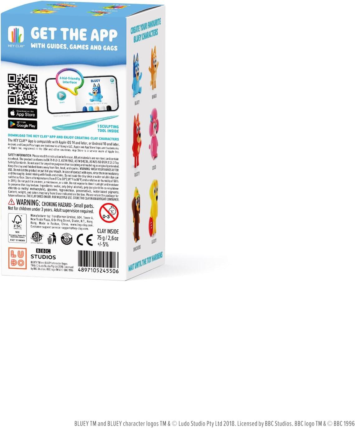 image:imageHEY CLAY Bluey amp Friends AirDrying Clay for Kids Arts and Crafts Creative Modeling Clay Kit Children Ages 48 BlueyBluey
