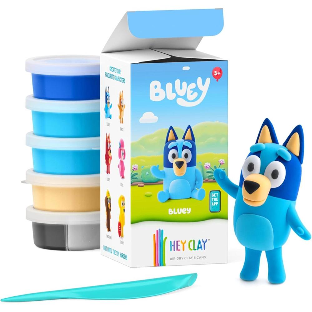 image:imageHEY CLAY Bluey amp Friends AirDrying Clay for Kids Arts and Crafts Creative Modeling Clay Kit Children Ages 48 BlueyBluey
