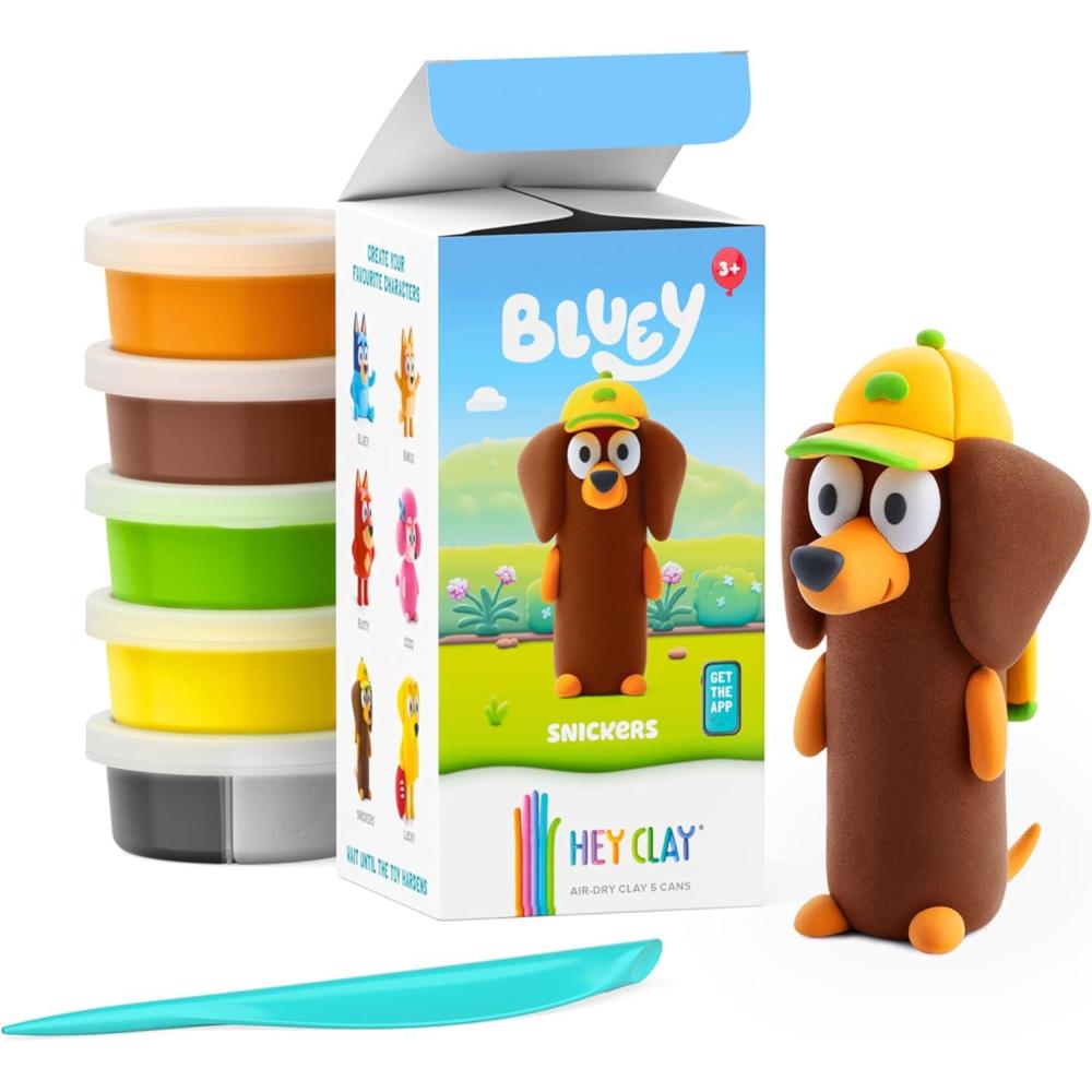 image:imageHEY CLAY Bluey amp Friends AirDrying Clay for Kids Arts and Crafts Creative Modeling Clay Kit Children Ages 48 BlueySnickers