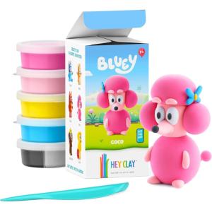 HEY CLAY Bluey & Friends – Air-Drying Clay for Kids – Arts and Crafts Creative Modeling Clay Kit Children Ages 4-8 (Bluey)(Coco)