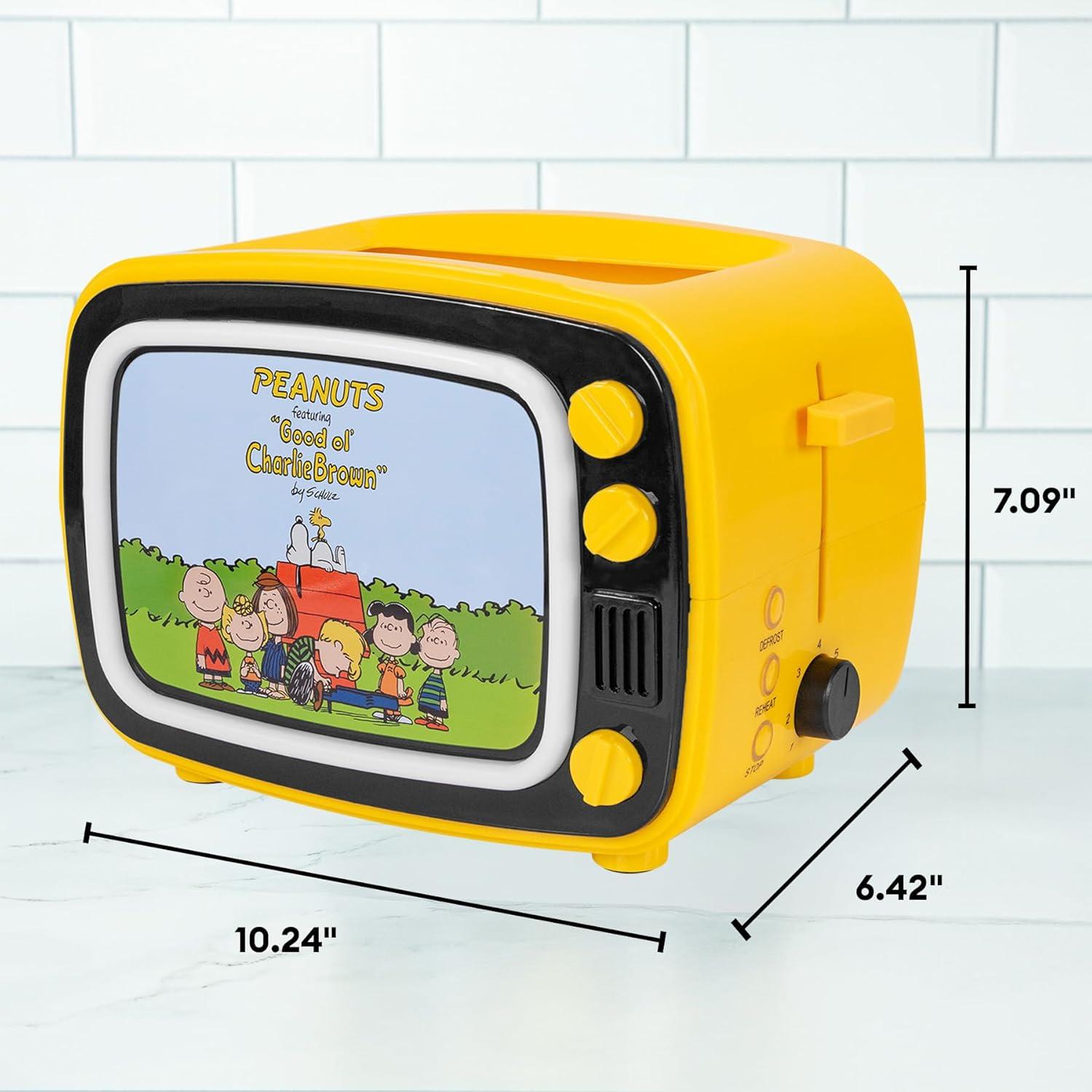 image:imageUncanny Brands Bluey Retro TV Toaster with Light Up Frame Two Slice Model with Bluey Toast Design Themed Kitchen AppliancePeanuts