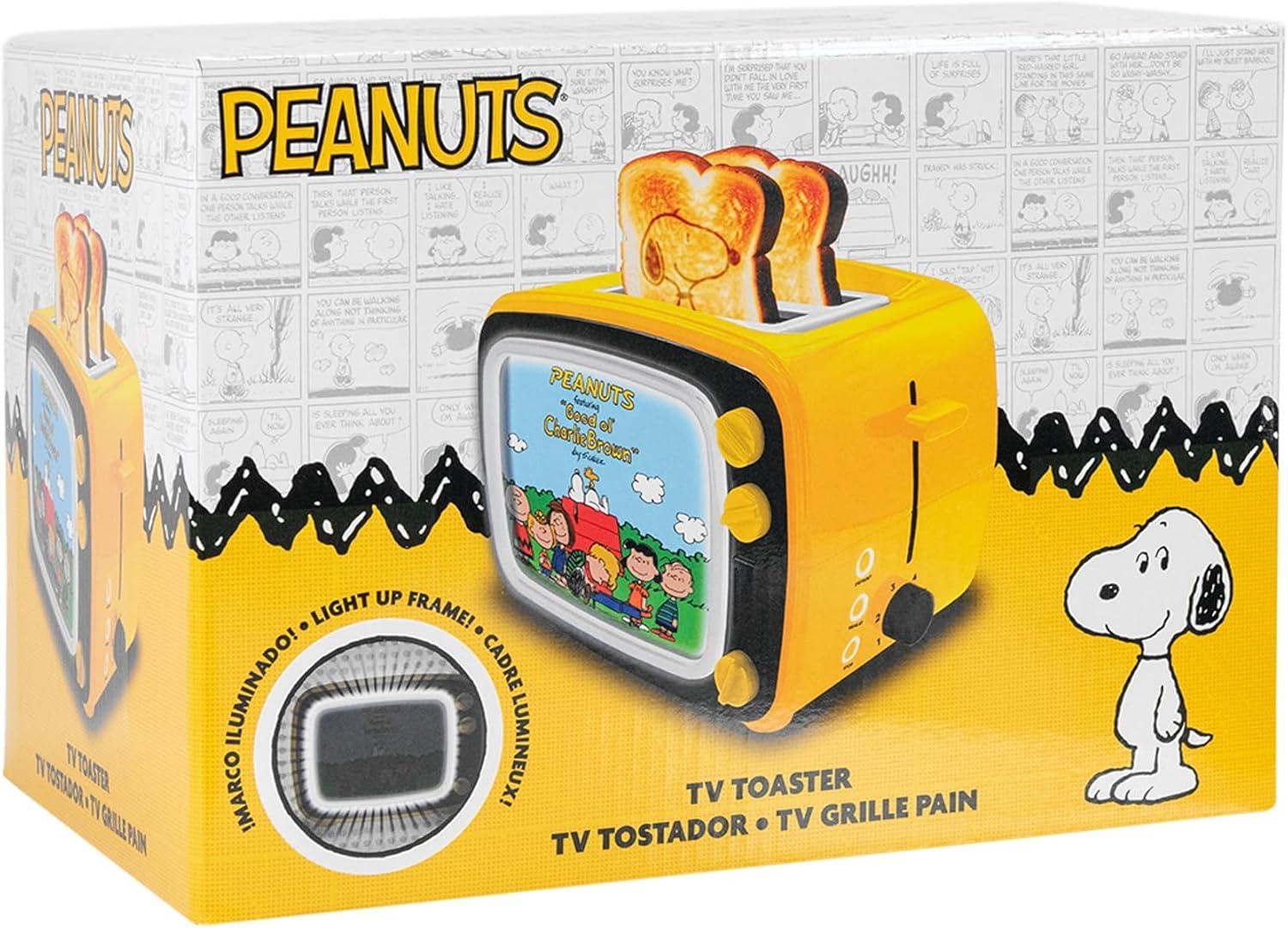 image:imageUncanny Brands Bluey Retro TV Toaster with Light Up Frame Two Slice Model with Bluey Toast Design Themed Kitchen AppliancePeanuts