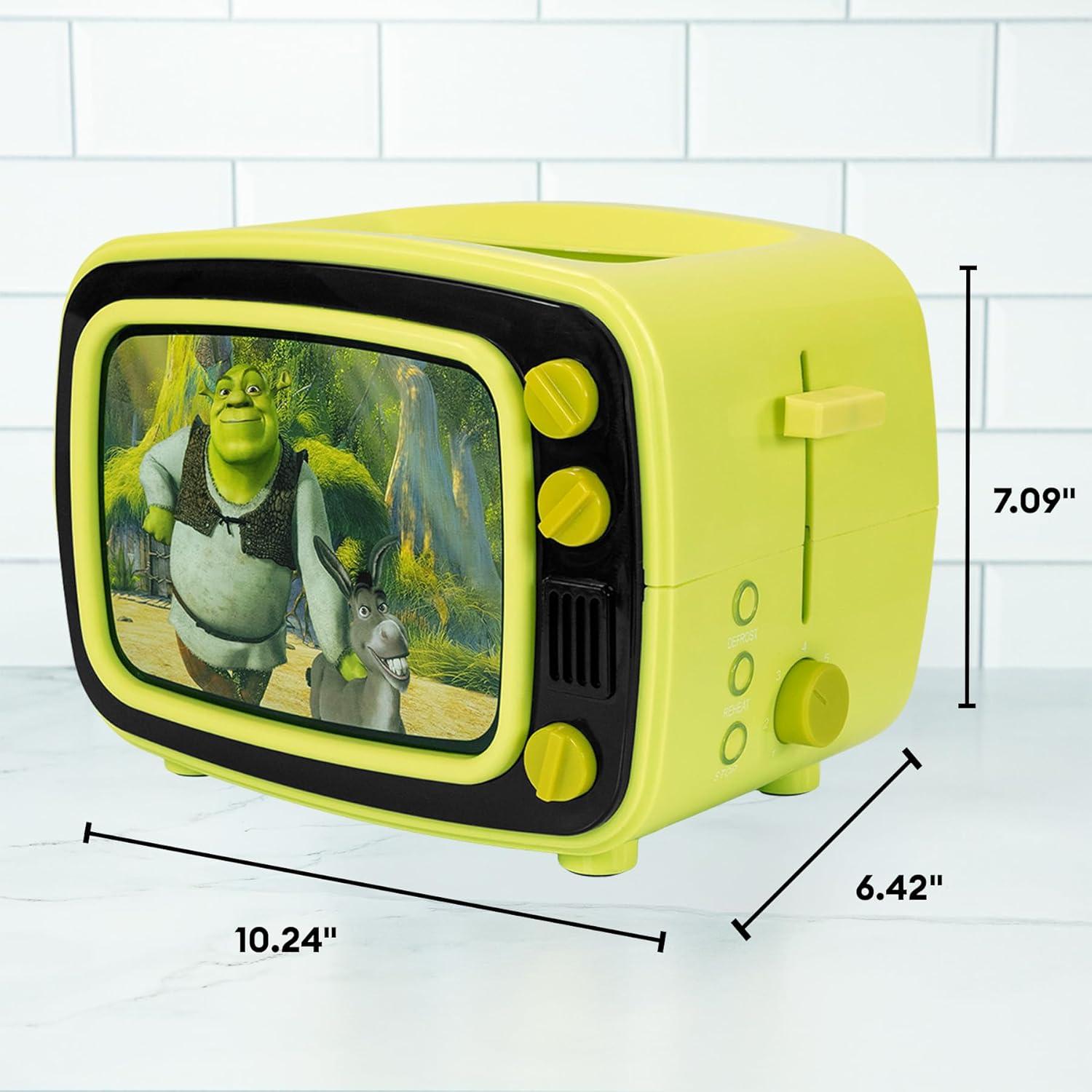 image:imageUncanny Brands Bluey Retro TV Toaster with Light Up Frame Two Slice Model with Bluey Toast Design Themed Kitchen ApplianceShrek