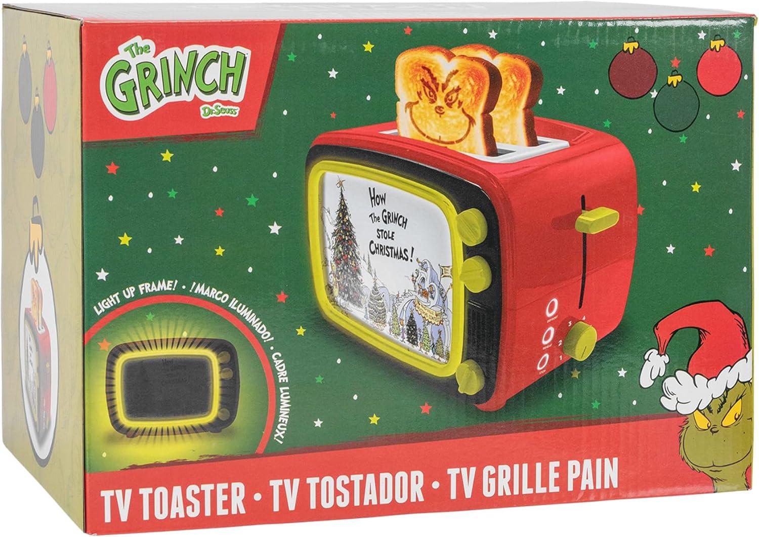image:imageUncanny Brands Bluey Retro TV Toaster with Light Up Frame Two Slice Model with Bluey Toast Design Themed Kitchen ApplianceThe Grinch