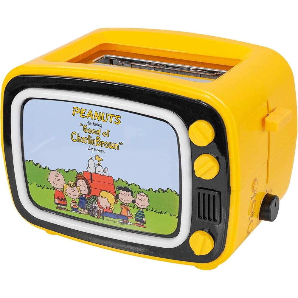 image:imageUncanny Brands Bluey Retro TV Toaster with Light Up Frame Two Slice Model with Bluey Toast Design Themed Kitchen AppliancePeanuts
