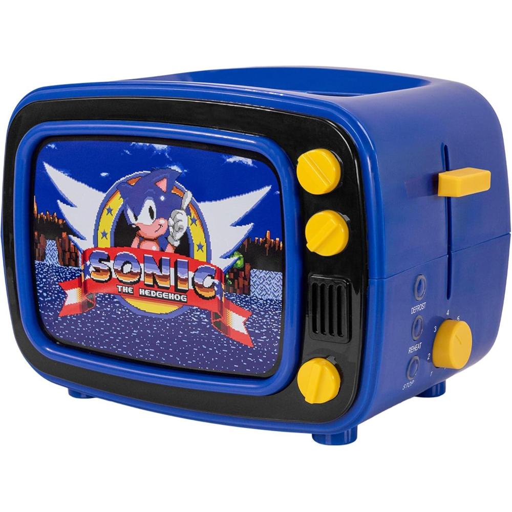 image:imageUncanny Brands Bluey Retro TV Toaster with Light Up Frame Two Slice Model with Bluey Toast Design Themed Kitchen ApplianceSonic The Hedgehog