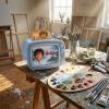 Uncanny Brands Bluey Retro TV Toaster with Light Up Frame, Two Slice Model with Bluey Toast Design, Themed Kitchen Appliance(Bob Ross)