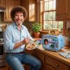 Uncanny Brands Bluey Retro TV Toaster with Light Up Frame, Two Slice Model with Bluey Toast Design, Themed Kitchen Appliance(Bob Ross)