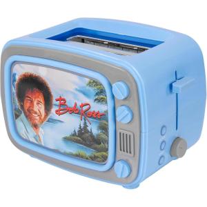 Uncanny Brands Bluey Retro TV Toaster with Light Up Frame, Two Slice Model with Bluey Toast Design, Themed Kitchen Appliance(Bob Ross)