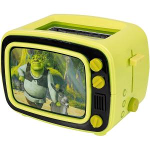 Uncanny Brands Bluey Retro TV Toaster with Light Up Frame, Two Slice Model with Bluey Toast Design, Themed Kitchen Appliance(Shrek)