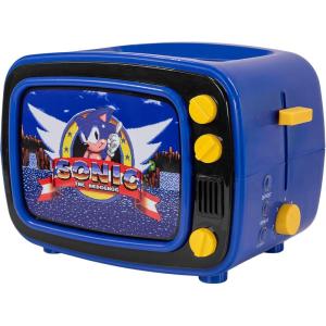 Uncanny Brands Bluey Retro TV Toaster with Light Up Frame, Two Slice Model with Bluey Toast Design, Themed Kitchen Appliance(Sonic The Hedgehog)