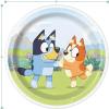 Bluey Party Supplies – Bluey Theme Birthday Paper Dessert Plates, Napkins, Cups, Table Cover, and Happy Birthday Banner Decoration (16 Plates & Napkins)