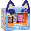Bluey Fuzzies Episode Pack: Baby Race. with 3 Specially Flocked Collectible Mini-Figures (Incl. 1 Exclusive), Display Case, Foil Trading Card, and Collector’s Guide. 50 Mini-Figures to Collect!(Shadowlands)