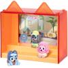 Bluey Fuzzies Episode Pack: Baby Race. with 3 Specially Flocked Collectible Mini-Figures (Incl. 1 Exclusive), Display Case, Foil Trading Card, and Collector’s Guide. 50 Mini-Figures to Collect!(Baby Race)