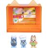 Bluey Fuzzies Episode Pack: Baby Race. with 3 Specially Flocked Collectible Mini-Figures (Incl. 1 Exclusive), Display Case, Foil Trading Card, and Collector’s Guide. 50 Mini-Figures to Collect!(Pavlova)