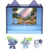 Bluey Fuzzies Episode Pack: Baby Race. with 3 Specially Flocked Collectible Mini-Figures (Incl. 1 Exclusive), Display Case, Foil Trading Card, and Collector’s Guide. 50 Mini-Figures to Collect!(Camping)