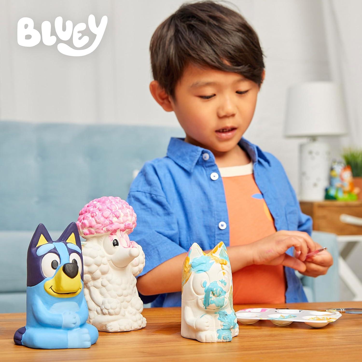 image:imageBluey Paint Your Own Ceramic Stepping Stone Kit Measures 7 Inches Includes Acrylic Paints amp Paintbrush