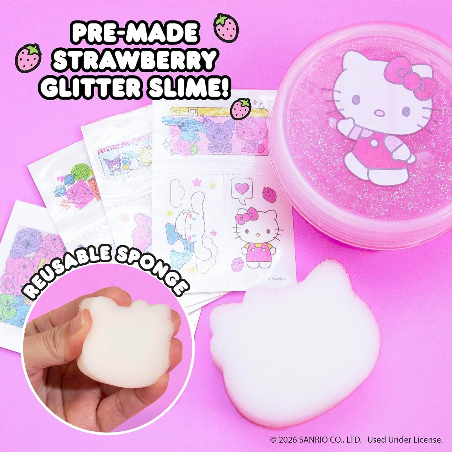 image:imageSLIMYGLOOP Tattoozee Bluey Tattoo Transfer Slime Kit Sensory Play for Kids Ages 6 Cotton Candy Scented Glitter TextureHello Kitty