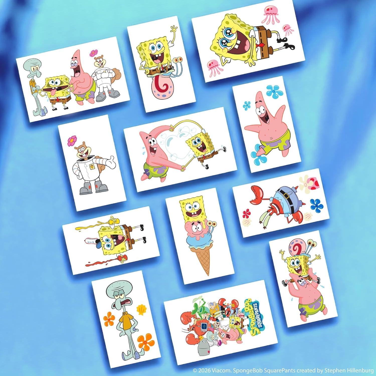 image:imageSLIMYGLOOP Tattoozee Bluey Tattoo Transfer Slime Kit Sensory Play for Kids Ages 6 Cotton Candy Scented Glitter TextureSpongebob Squarepants