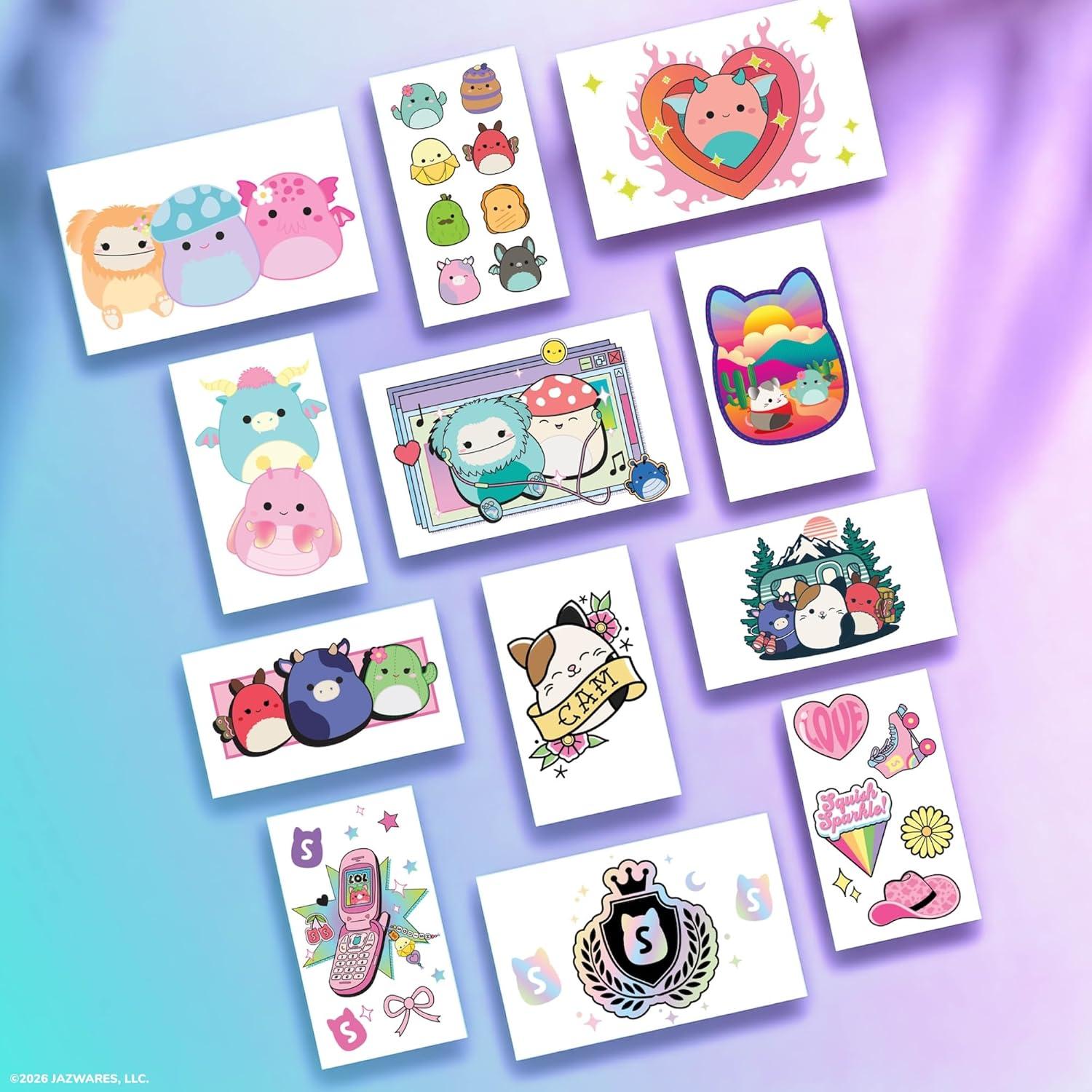 image:imageSLIMYGLOOP Tattoozee Bluey Tattoo Transfer Slime Kit Sensory Play for Kids Ages 6 Cotton Candy Scented Glitter TextureSquishmallows